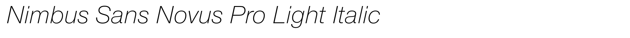 Nimbus Sans Novus Pro Light Italic image